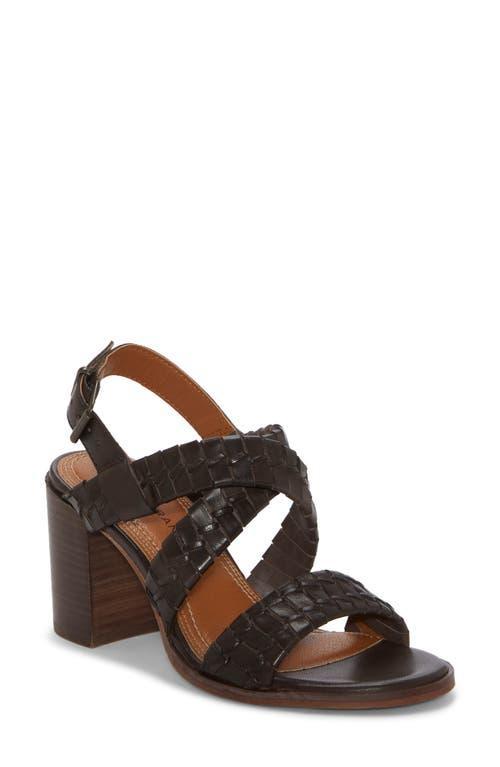 Lucky Brand Womens Dabene Woven Strappy Slingback Block-Heel Sandals Product Image