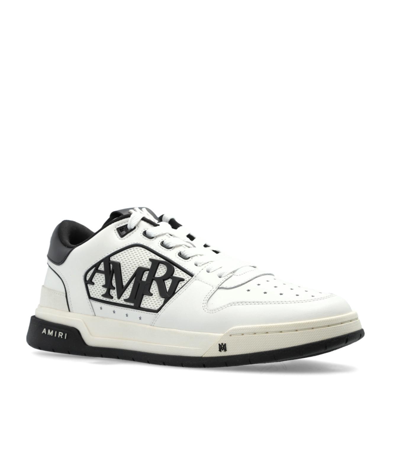 AMIRI Bicolor Leather Low-top Sneakers In White/black Product Image