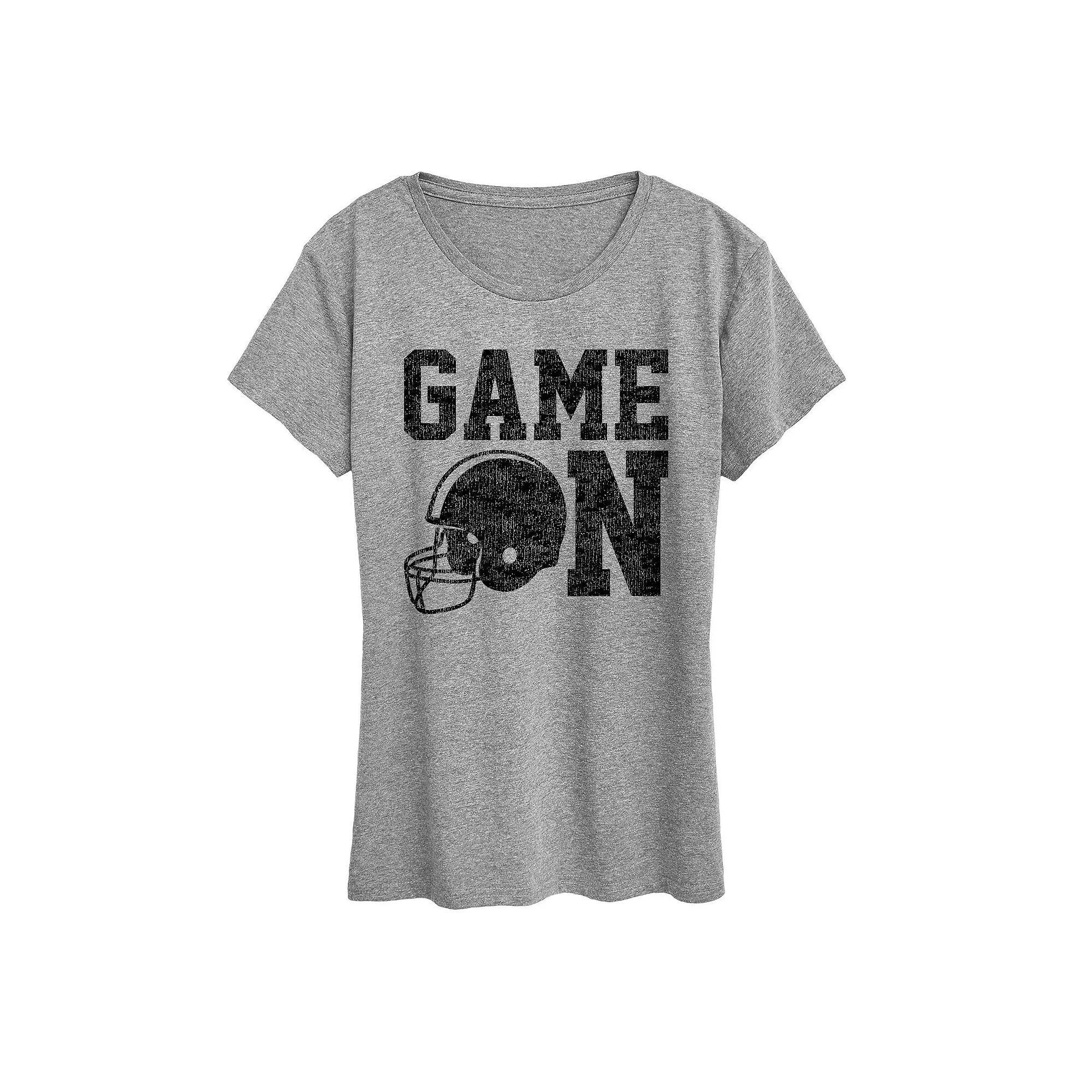 Women's Game On Football Graphic Tee, Girl's,  Product Image