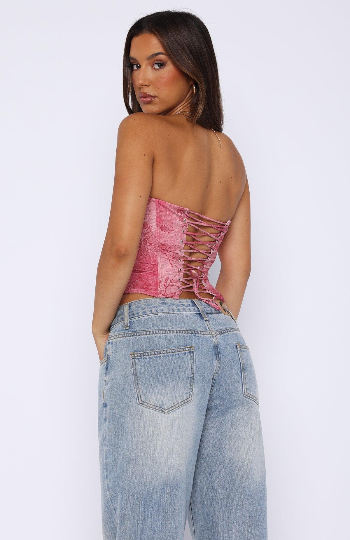 Let It Go Strapless Bustier Fuchsia Orchid Product Image