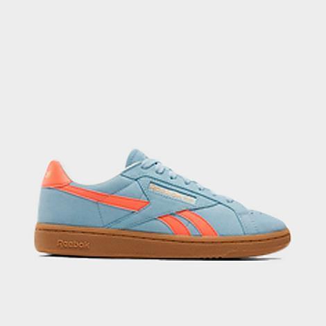 Reebok Womens Club C Grounds UK - Shoes Soft Blue/Supercharged Coral/Gum Product Image