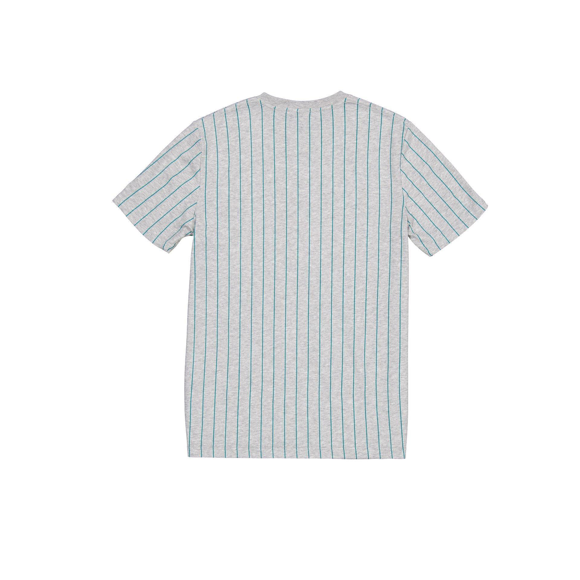 Miami Dolphins Throwback Gray Pinstripe T-Shirt Male Product Image