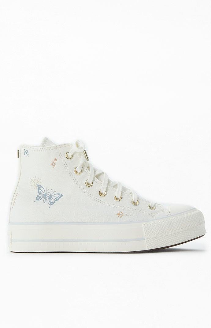 Womens Converse Chuck Taylor All Star Lift Hi Sneaker - Egret / Cherries Product Image