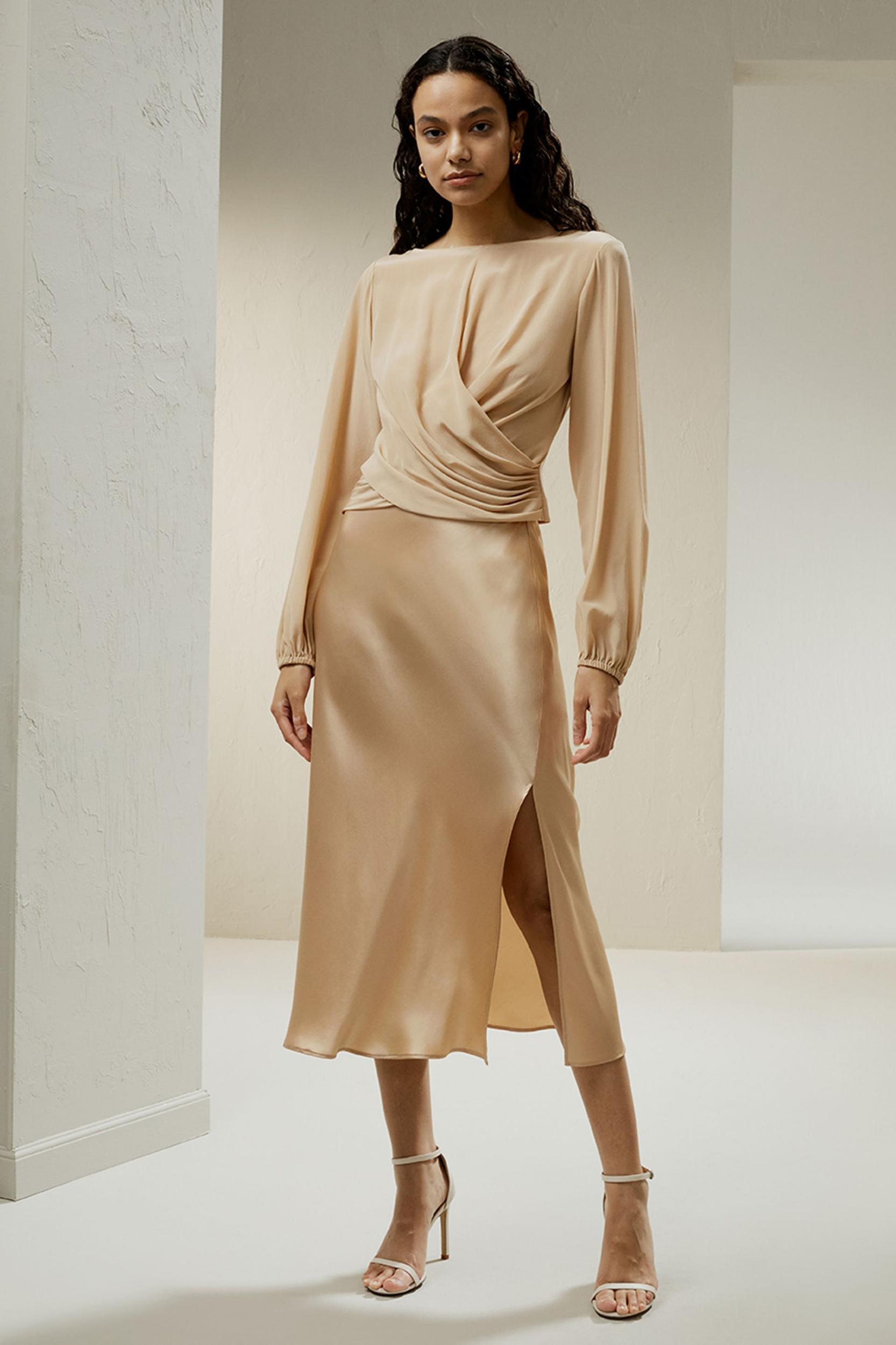 LILYSILK Silk Skirt Pleated - for Women - Black 100% Silk - Luxurious Bias Cut Skirt 16 Product Image