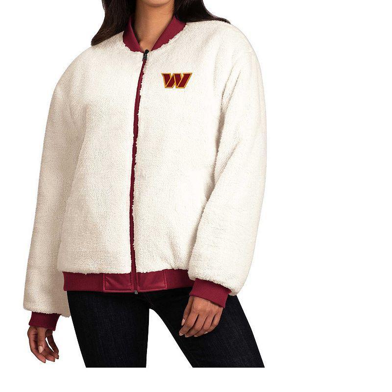 Women's G-III 4Her by Carl Banks Oatmeal/Burgundy Washington Commanders Switchback Reversible Full-Zip Jacket, Size: 2XL, Wft Team Product Image