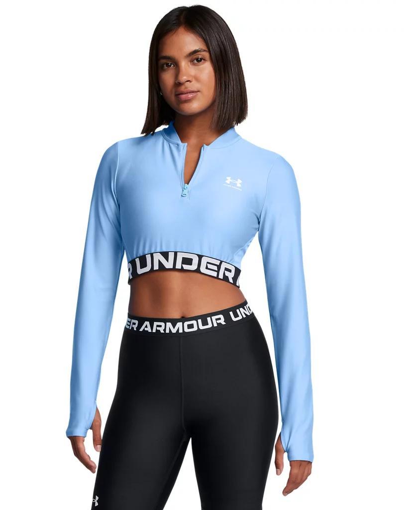 Women's HeatGear® Rib ¼ Zip Long Sleeve Product Image