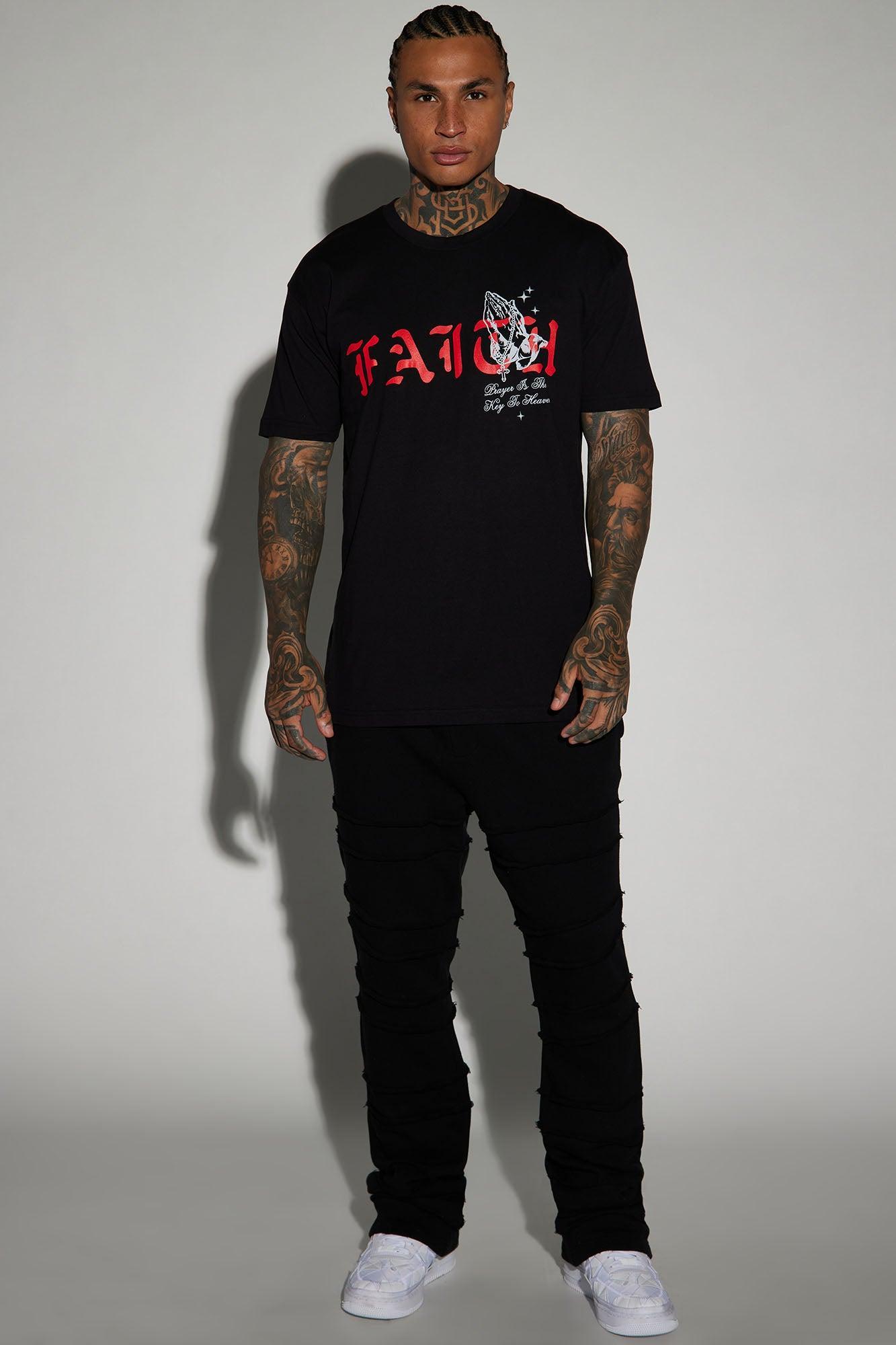 Blessed With Faith Short Sleeve Tee - Black Product Image