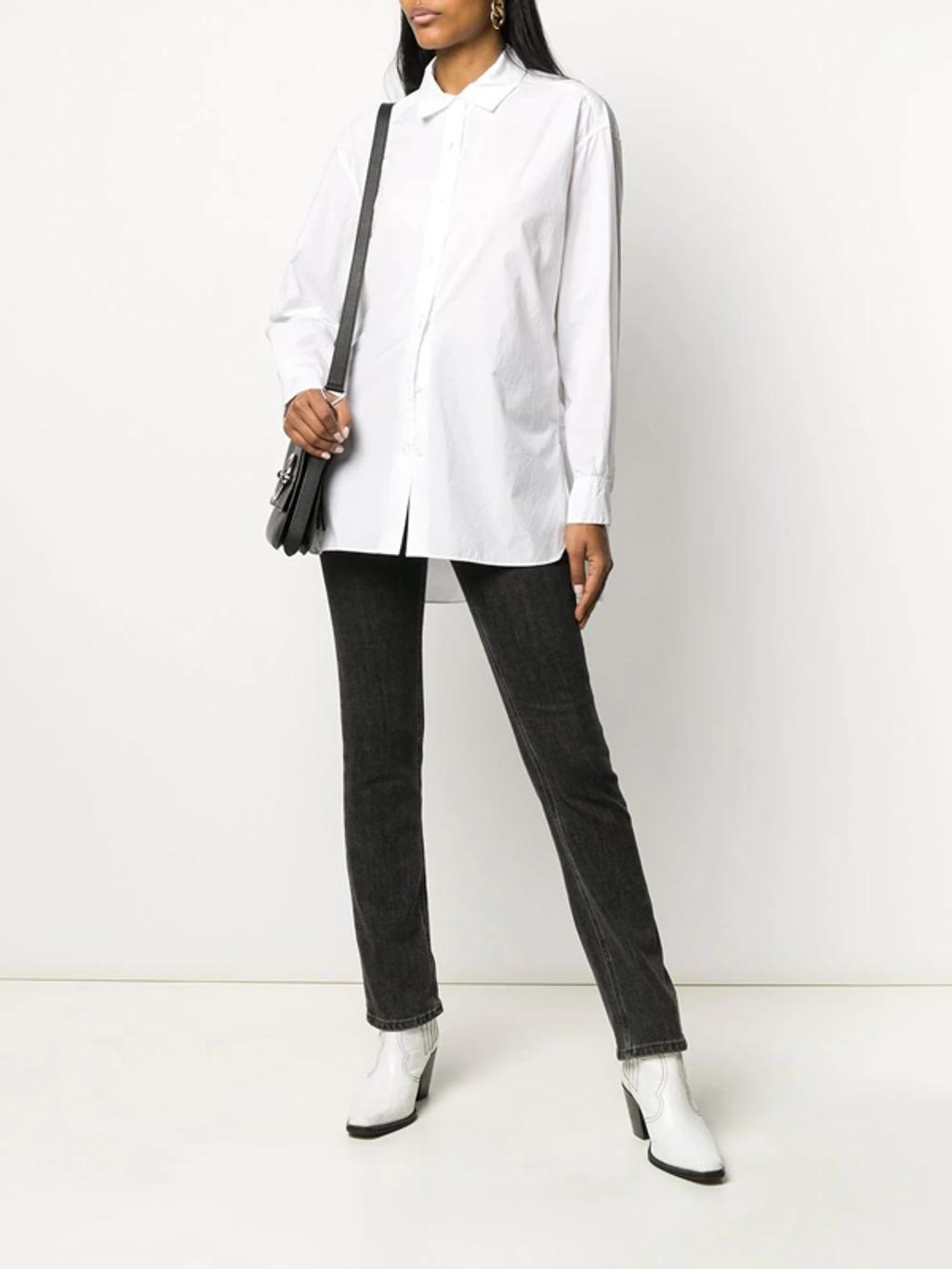 NILI LOTAN Kristen Cotton Shirt In White Product Image