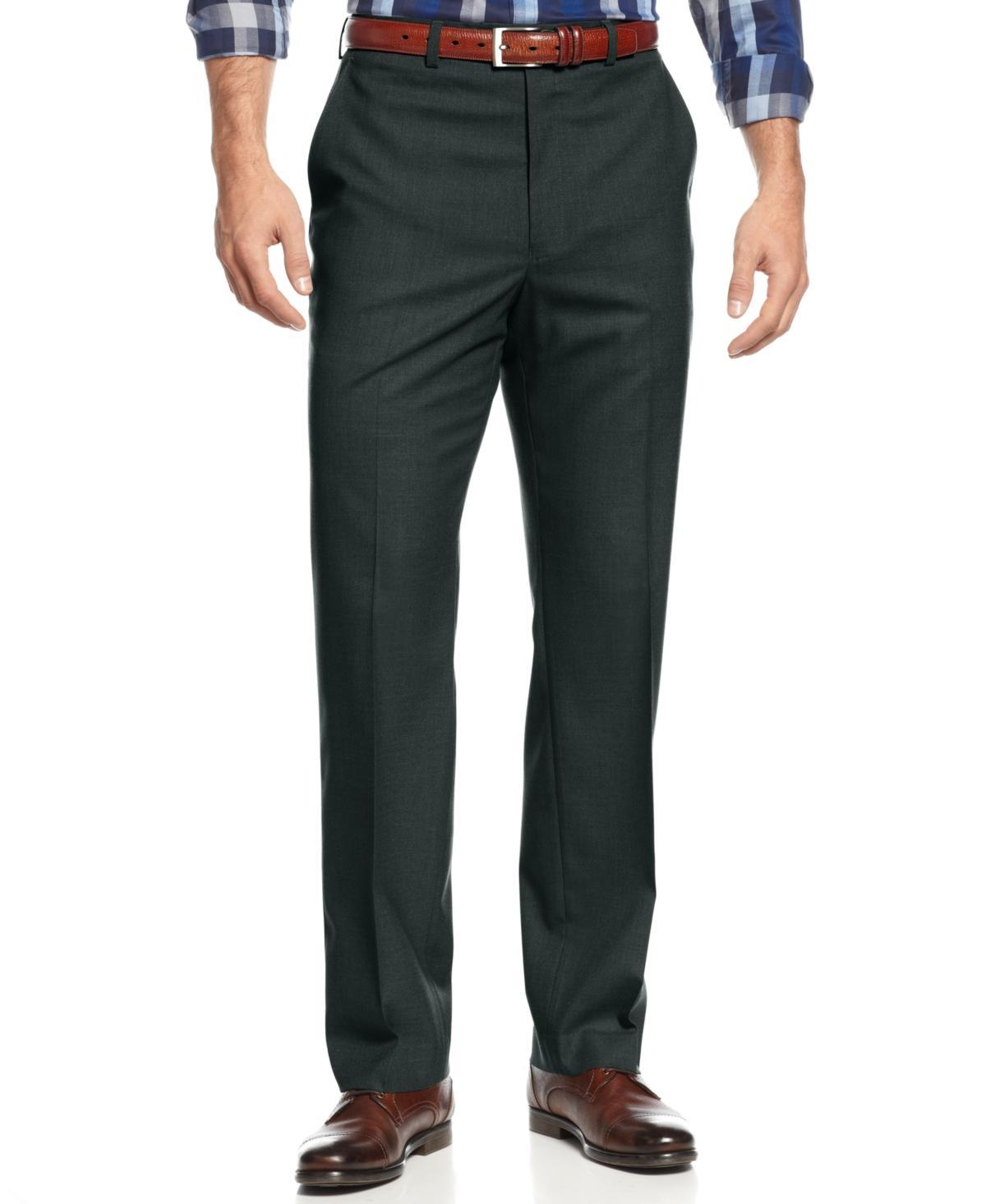 Michael Kors Mens Solid Classic-Fit Stretch Dress Pants Product Image