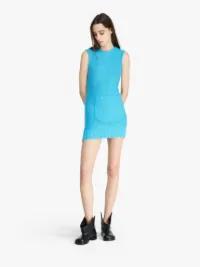 KNITTED MINI SHIFT DRESS in blue | JW Anderson US  Product Image