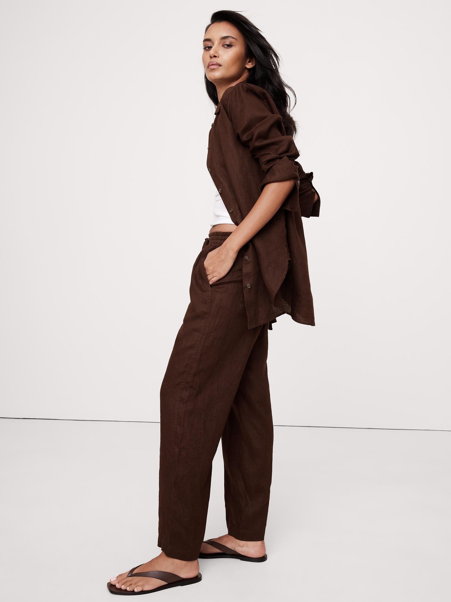 Linen Pull-On Ankle Pant Product Image