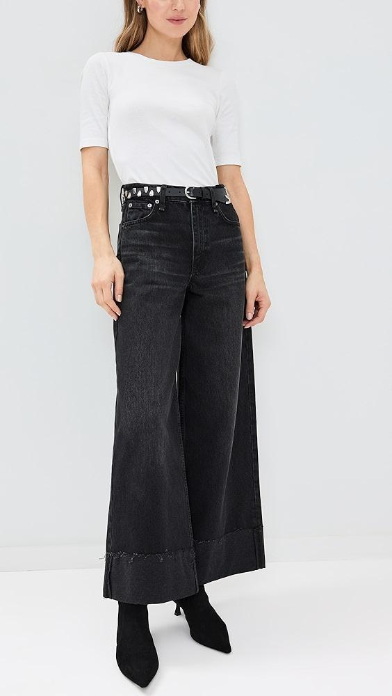 rag & bone Sofie High-Rise Ankle Wide Leg Jeans With Cuff | Shopbop Product Image