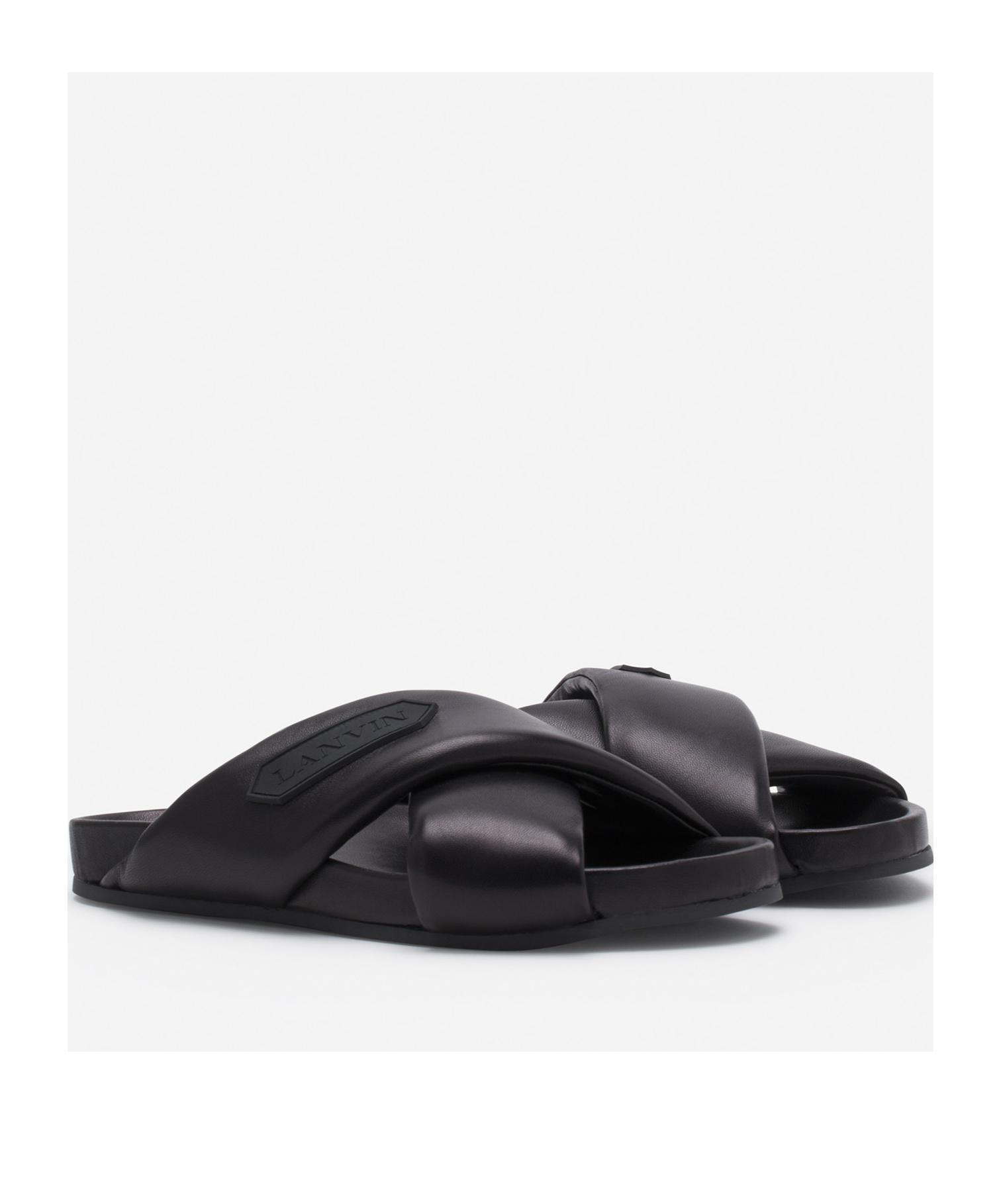 LANVIN Tinkle Leather Sandals In Black Product Image