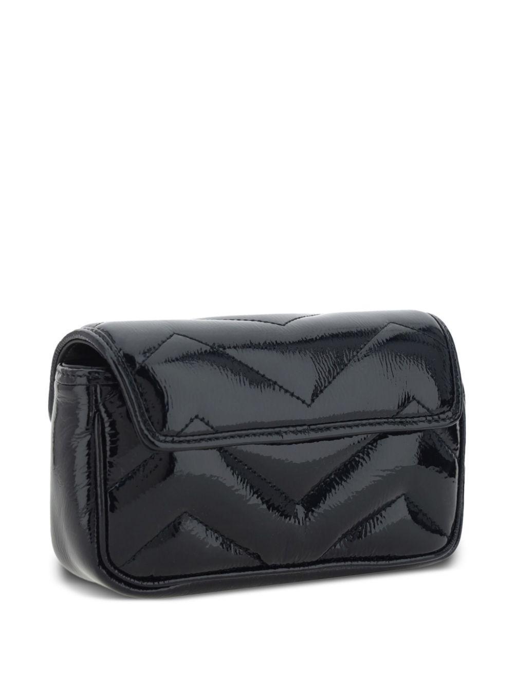 GUCCI Mini Super Gg Marmont Shoulder Bag In Black Product Image