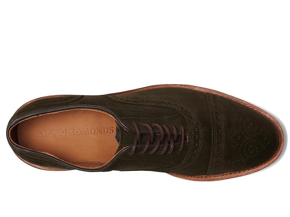 Allen Edmonds Strandmok Cap Toes (Hunting Suede) Men's Lace Up Wing Tip Shoes Product Image