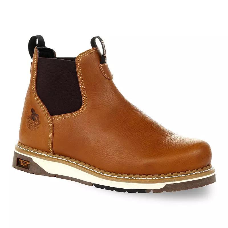 Georgia Boots AMP LT Mens Wedge Chelsea Work Boots Product Image