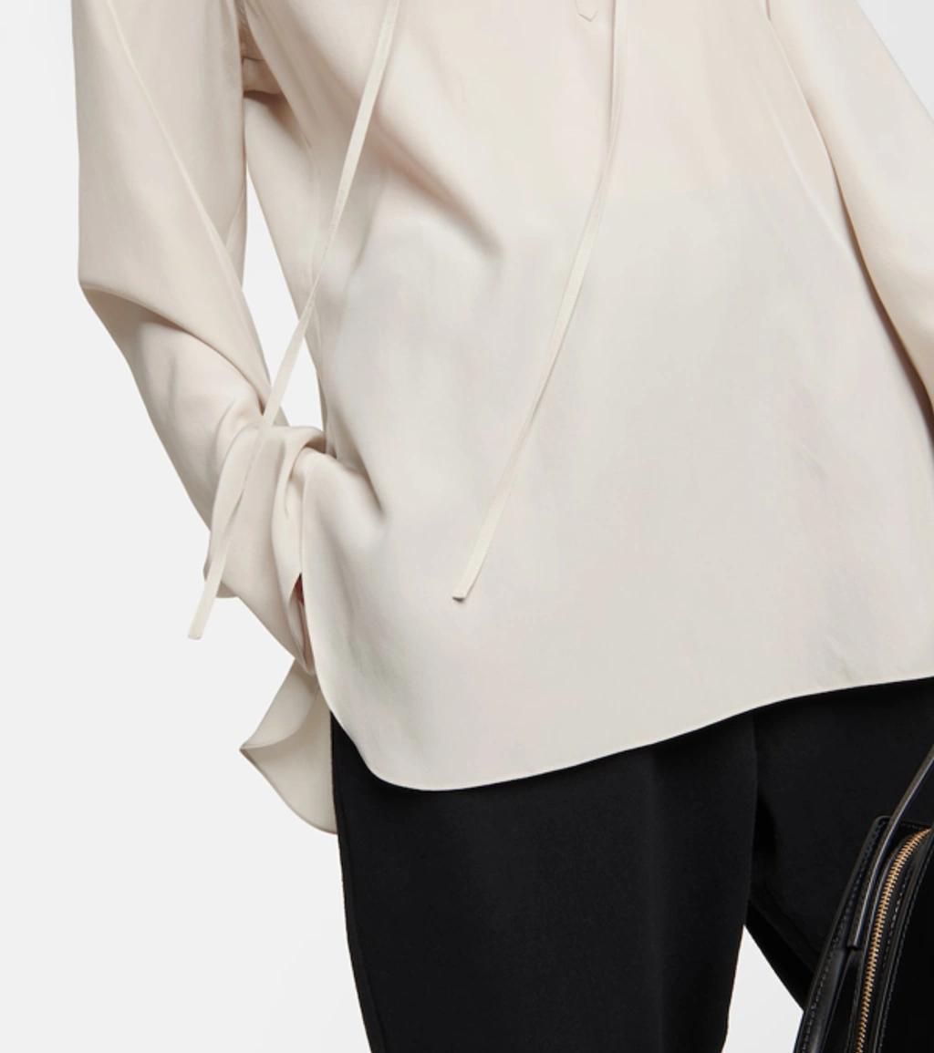 THE ROW Malon Silk Blouse In Neutrals Product Image