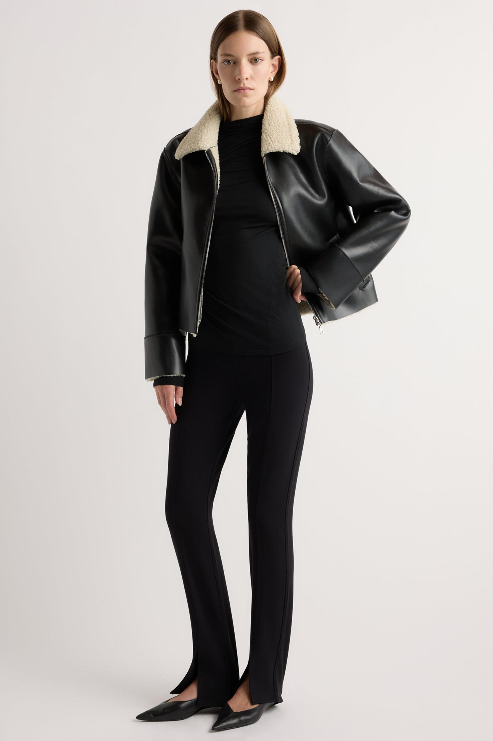 Cass Front-Split Ponte Stretch Pant Product Image