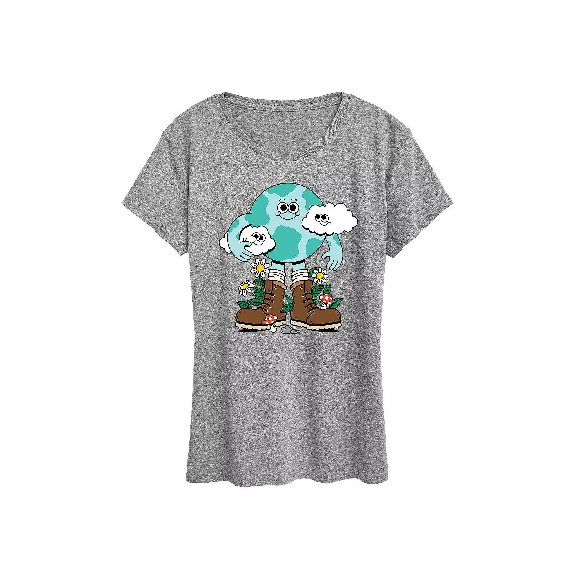 Women's Planet Earth Character Graphic Tees, Girl's,  Product Image