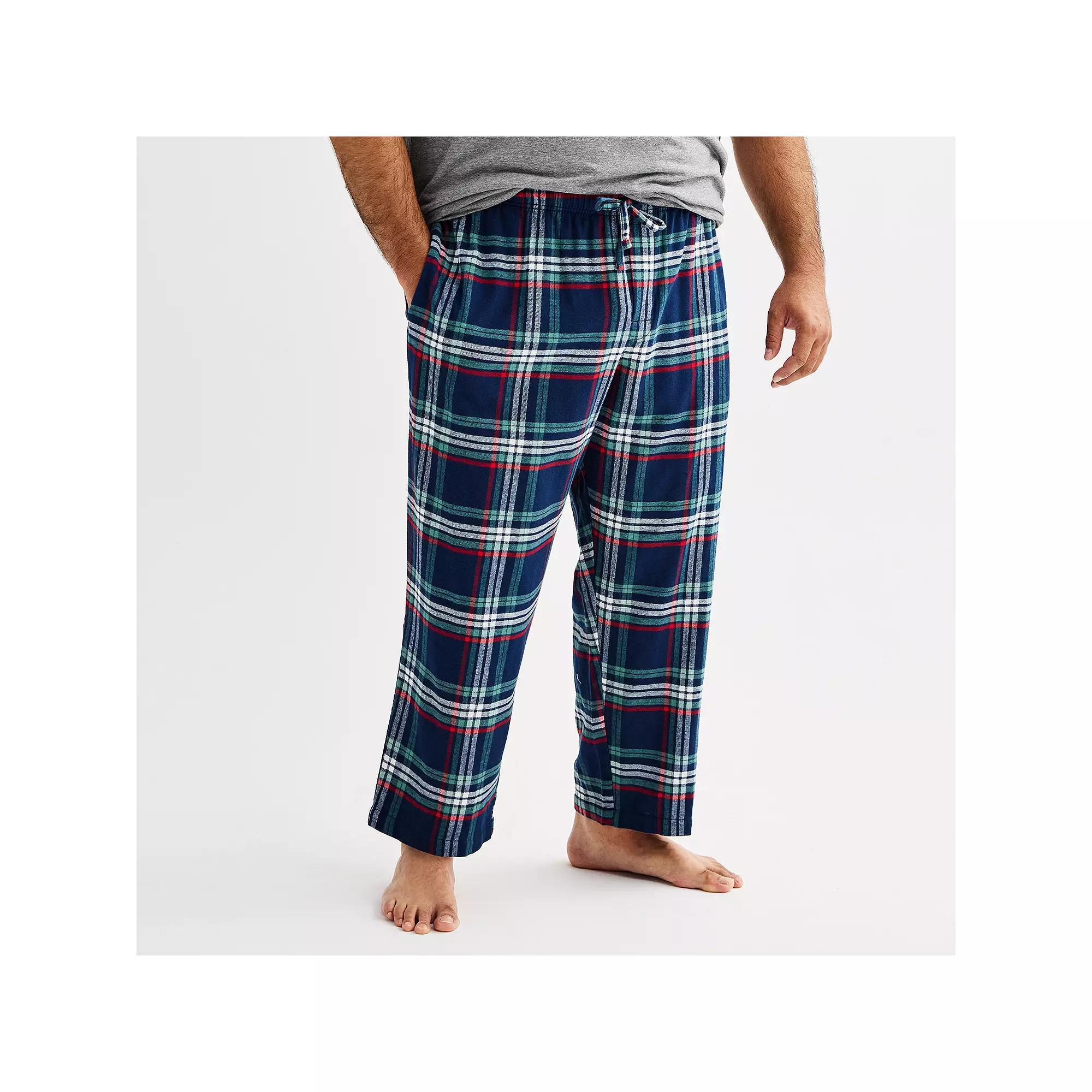 Big & Tall Sonoma Goods For Life® Flannel Drawstring Pajama Pants, Men's, Size: 2XB, Grey Buffalo Check Product Image