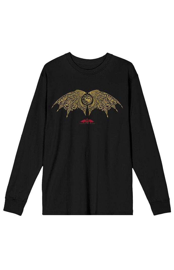 Men's House of the Dragon Wings Long Sleeve T-Shirt Product Image