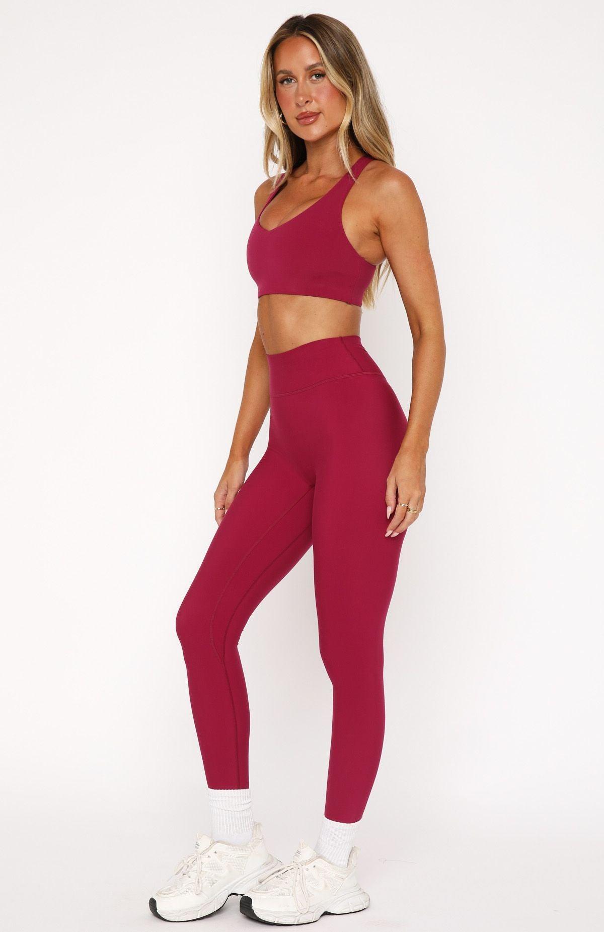 Go Getter High Waisted Leggings Berry Product Image