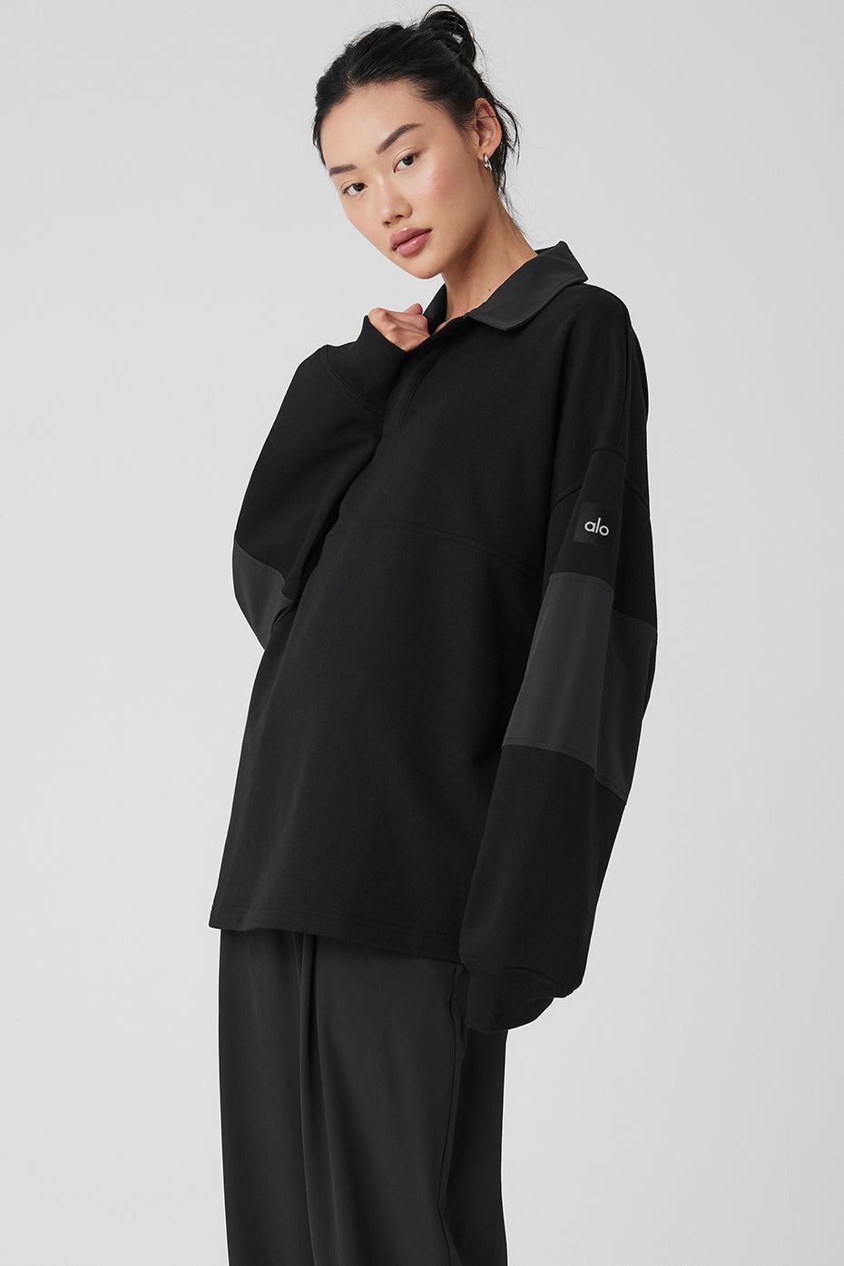 Mixmatch Rugby Sweatshirt - Black Product Image