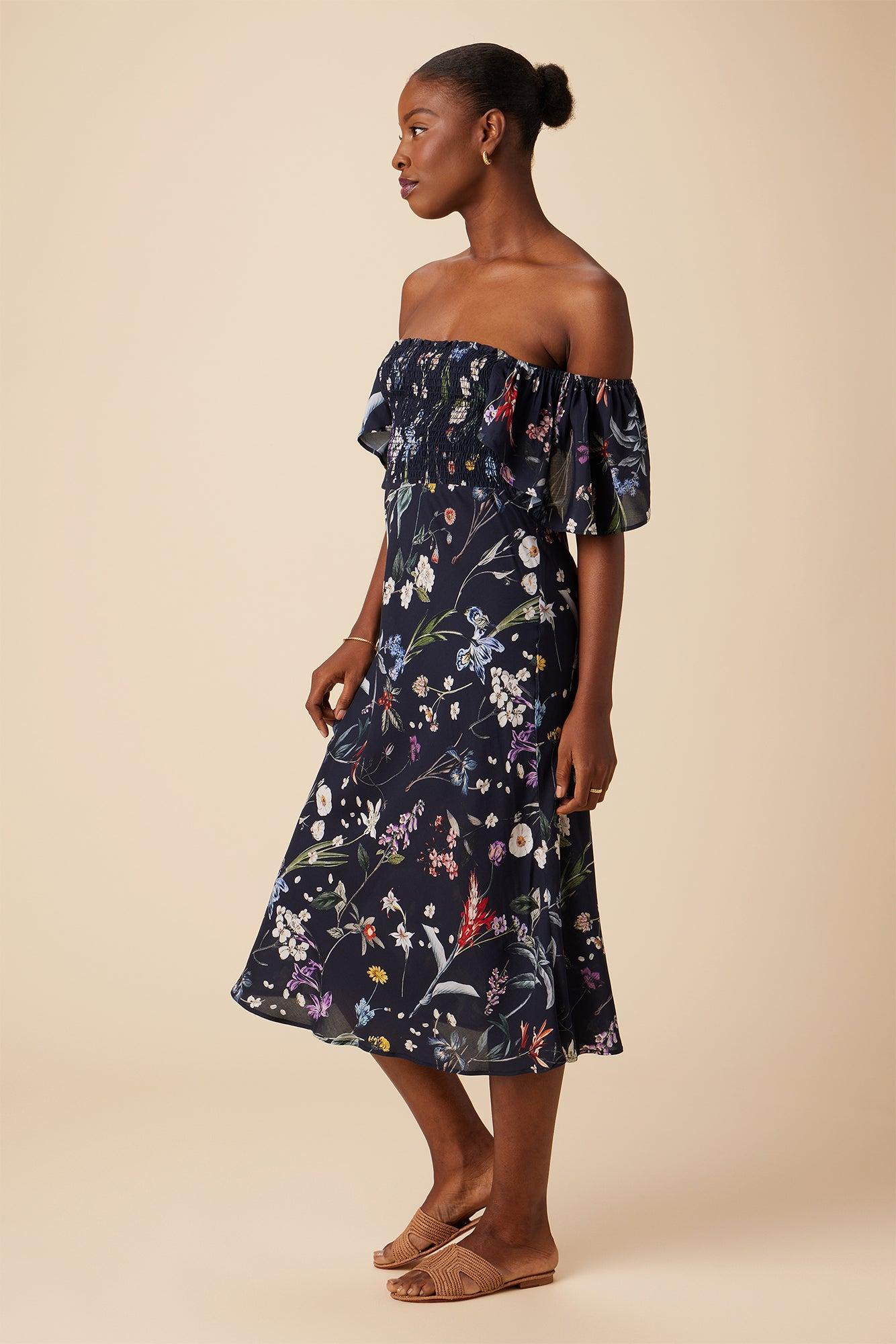 Dima Ecovero Midi Dress - Gemini Navy Product Image