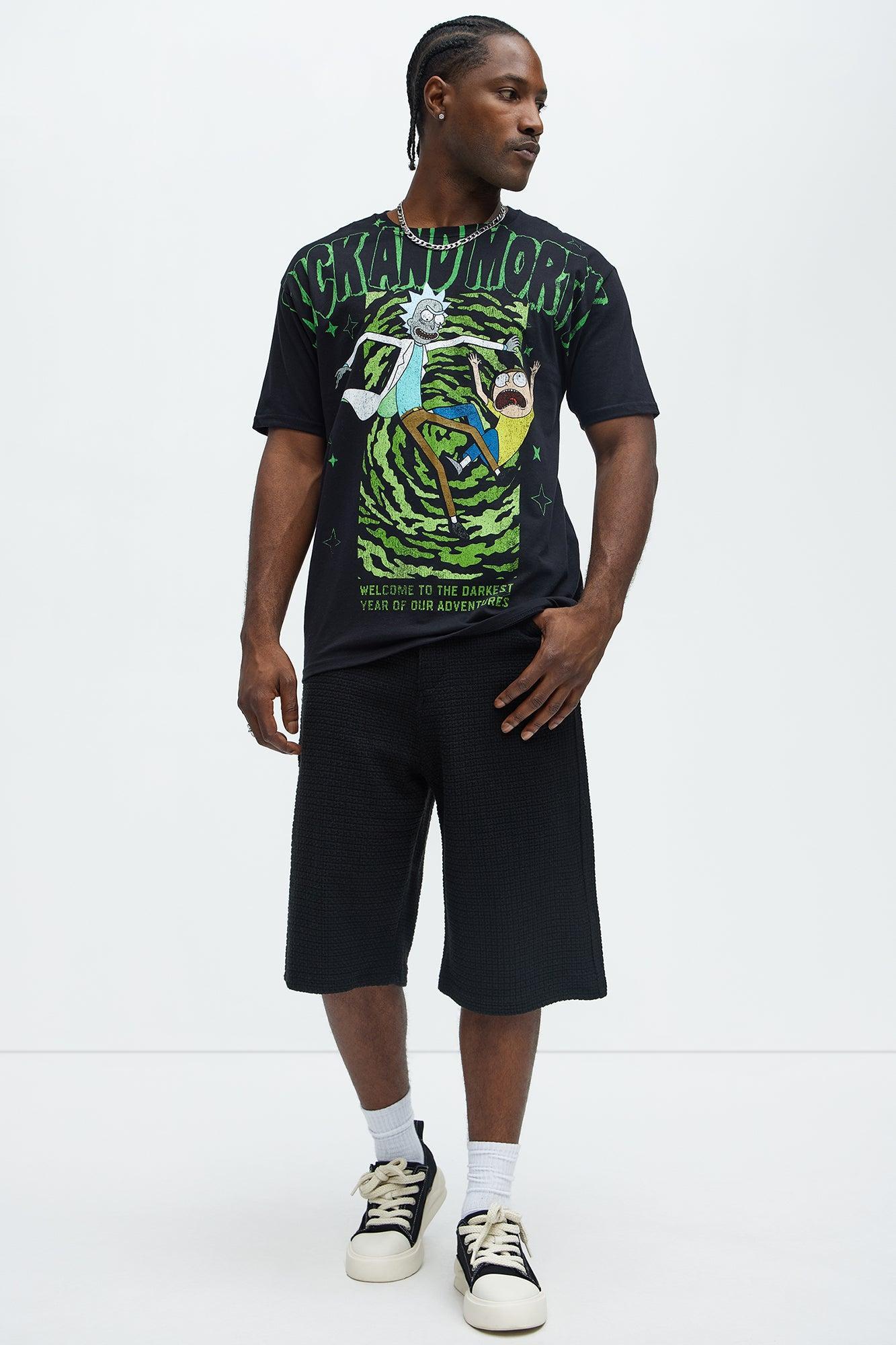 Rick And Morty Portal Trip Short Sleeve Tee - Black Product Image