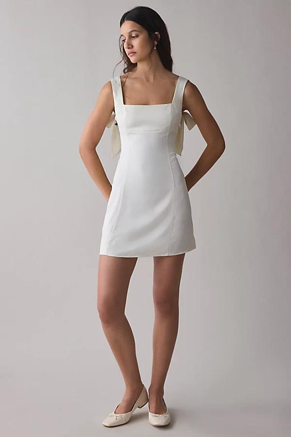 Urban Outfitters UO Bri Double Bow Satin Mini Dress Womens at Urban Outfitters Product Image