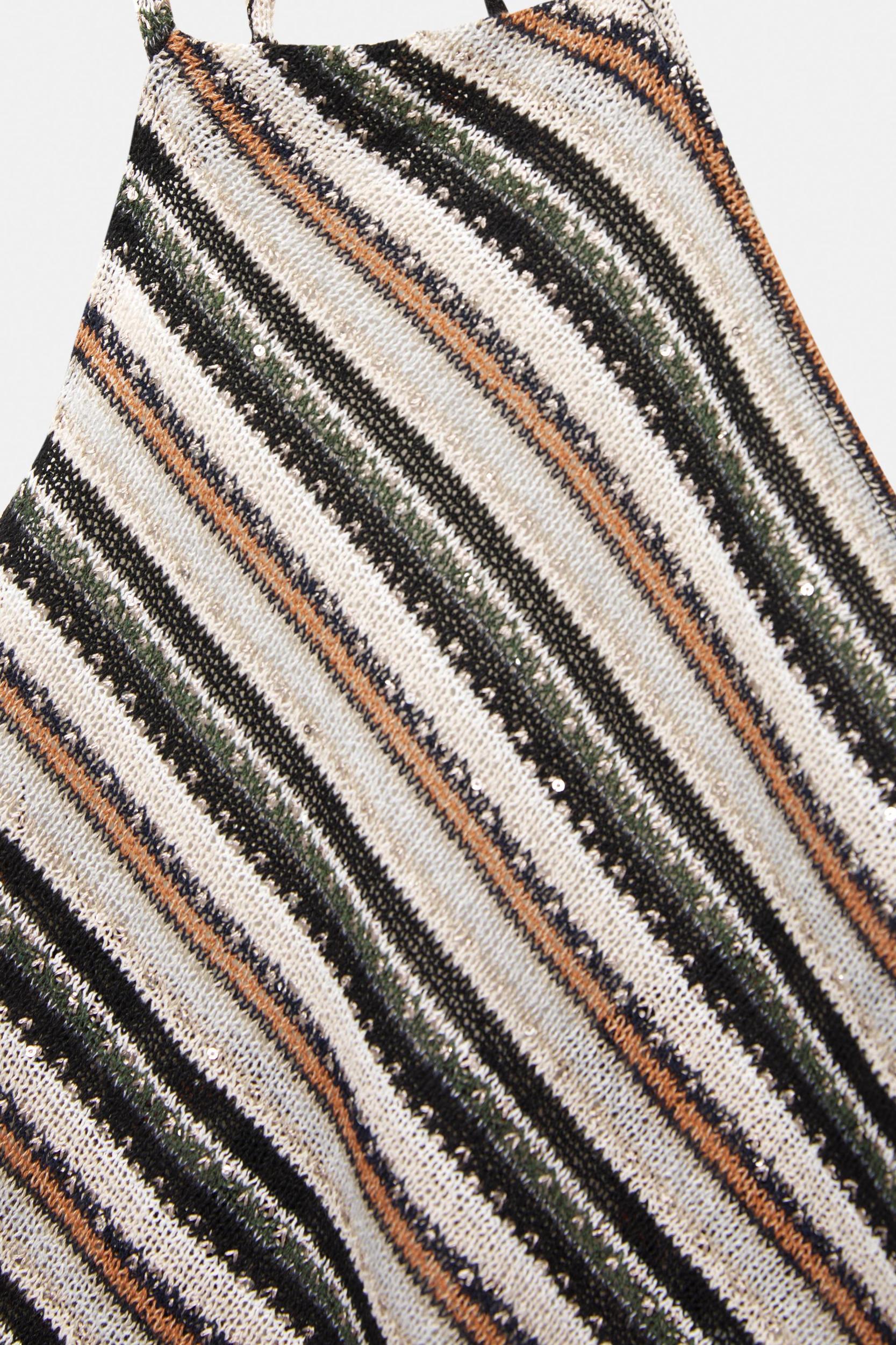 Knit striped top Product Image