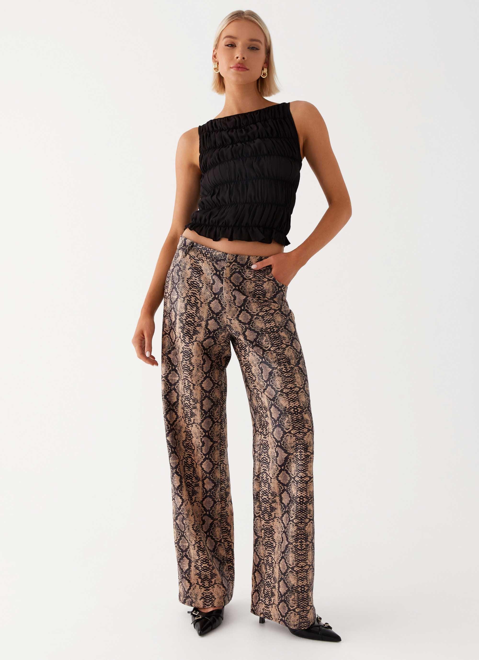 Presley Slim Fit Pants - Snake Girls Product Image