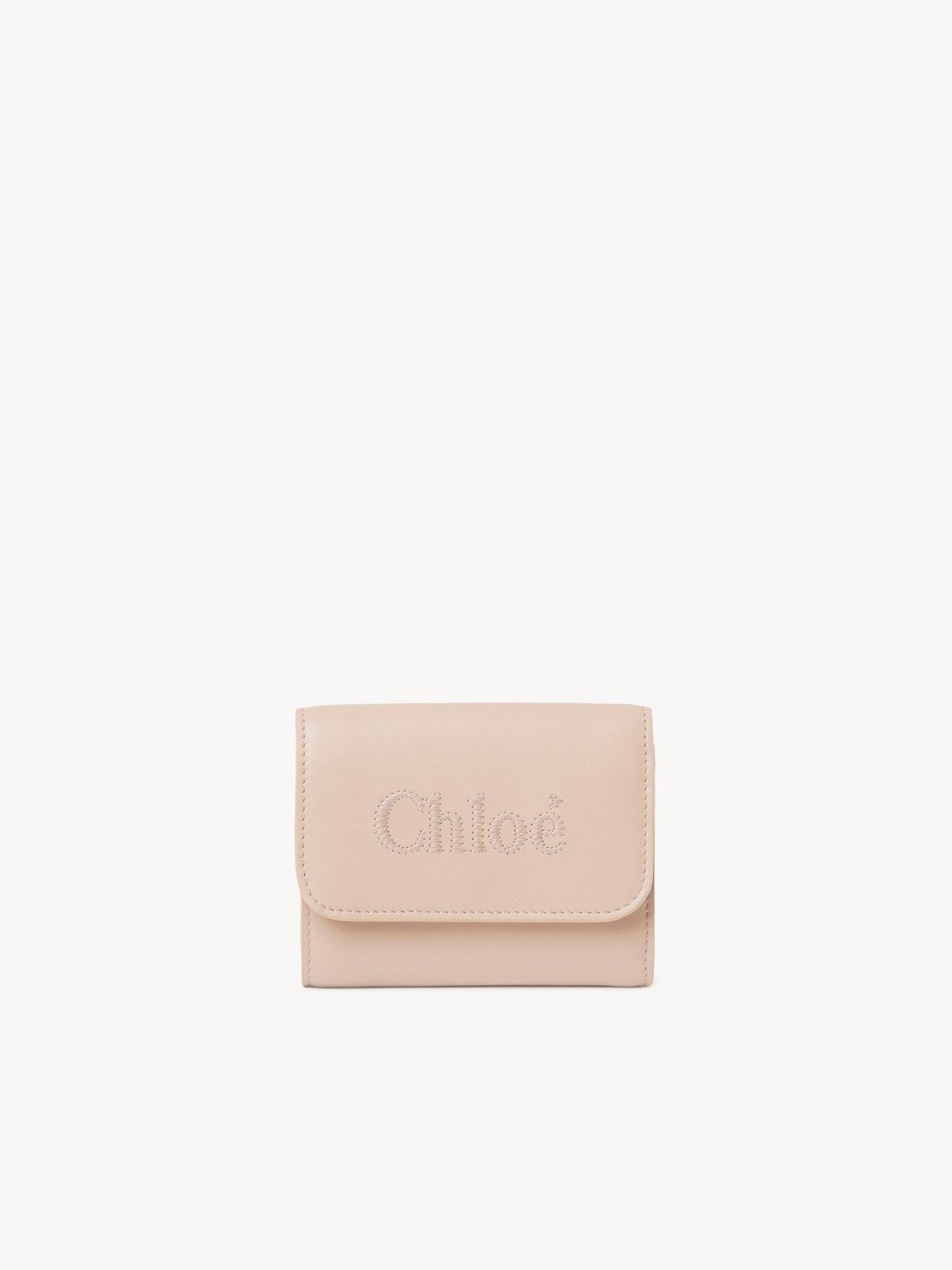 Small Chloé Sense tri-fold in soft leather Product Image