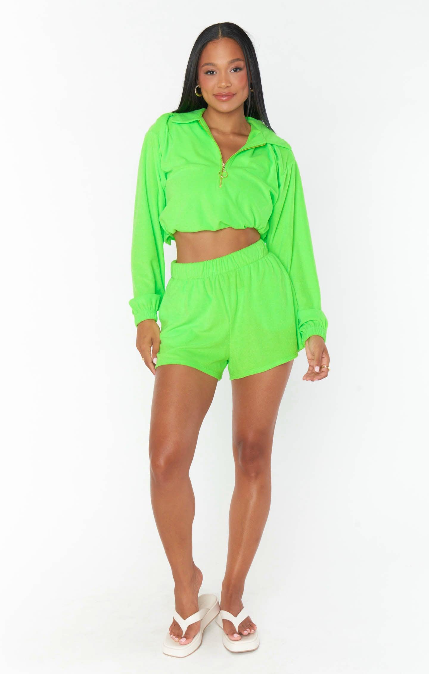 Spano Pullover ~ Neon Green Terry Product Image