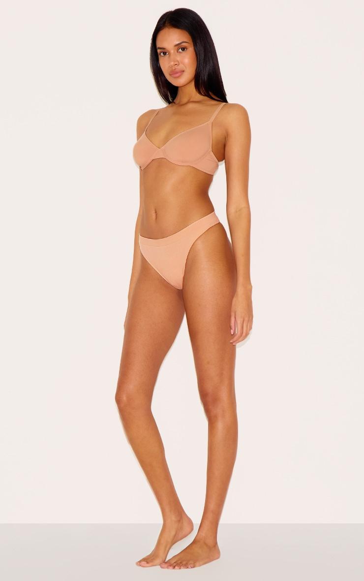 Dark Nude Non Cupped Underwired Bra Product Image