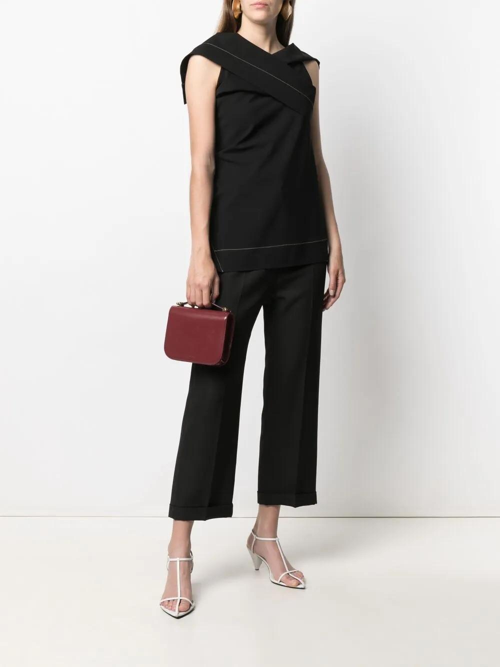 JIL SANDER Asymmetric Sleeveless Top In Black Product Image