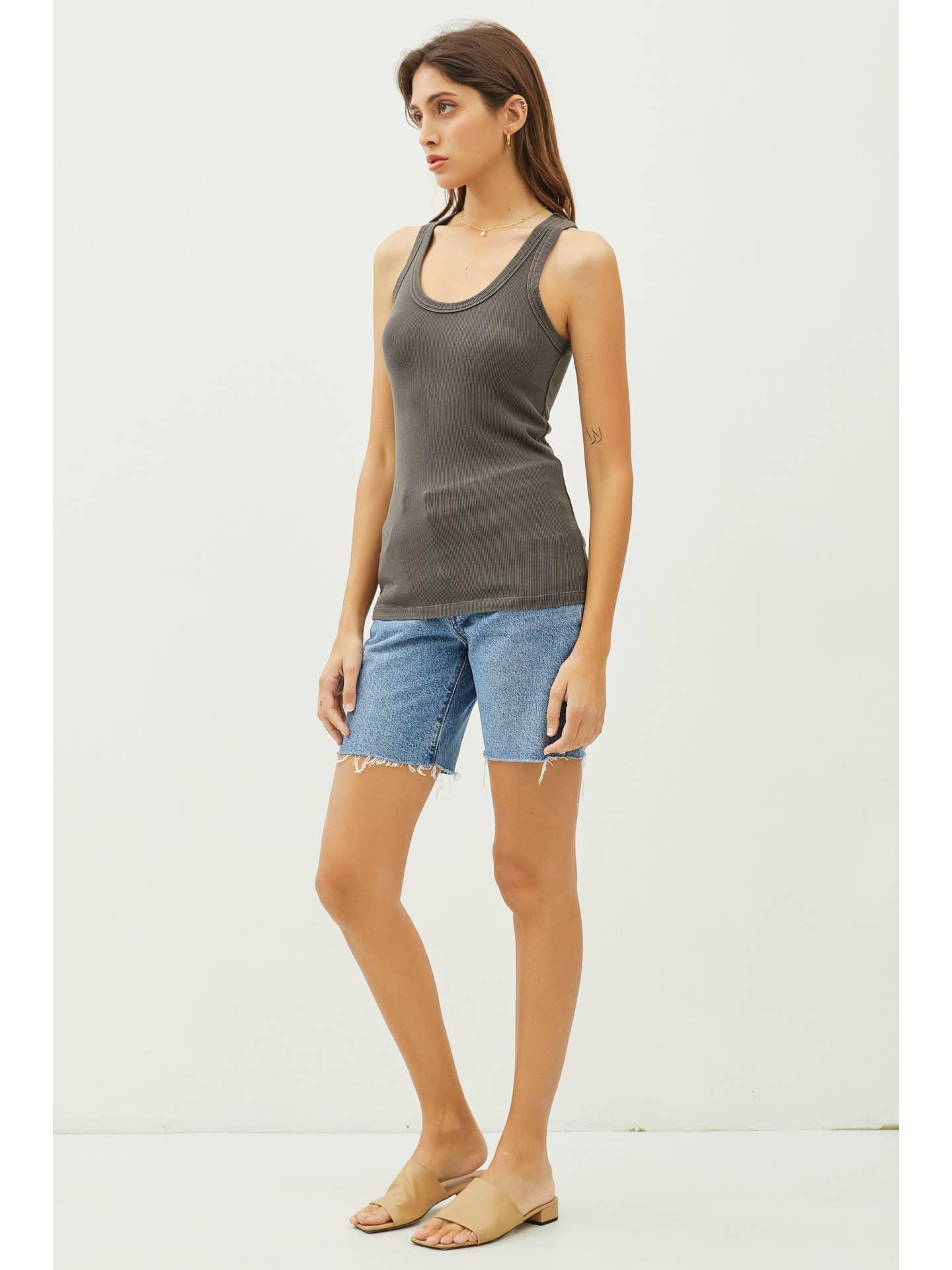 UB BASICS: SPRING BREEZE RIBBED TANK Product Image