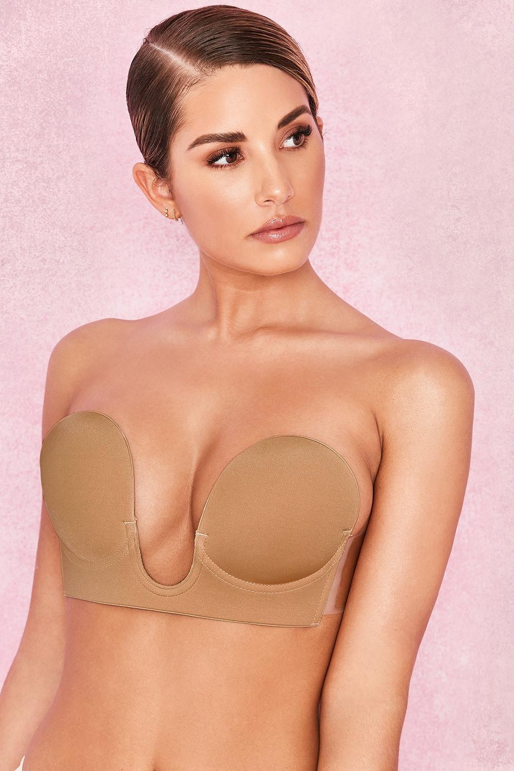 U Plunge Self Adhesive Bra - Beige Product Image