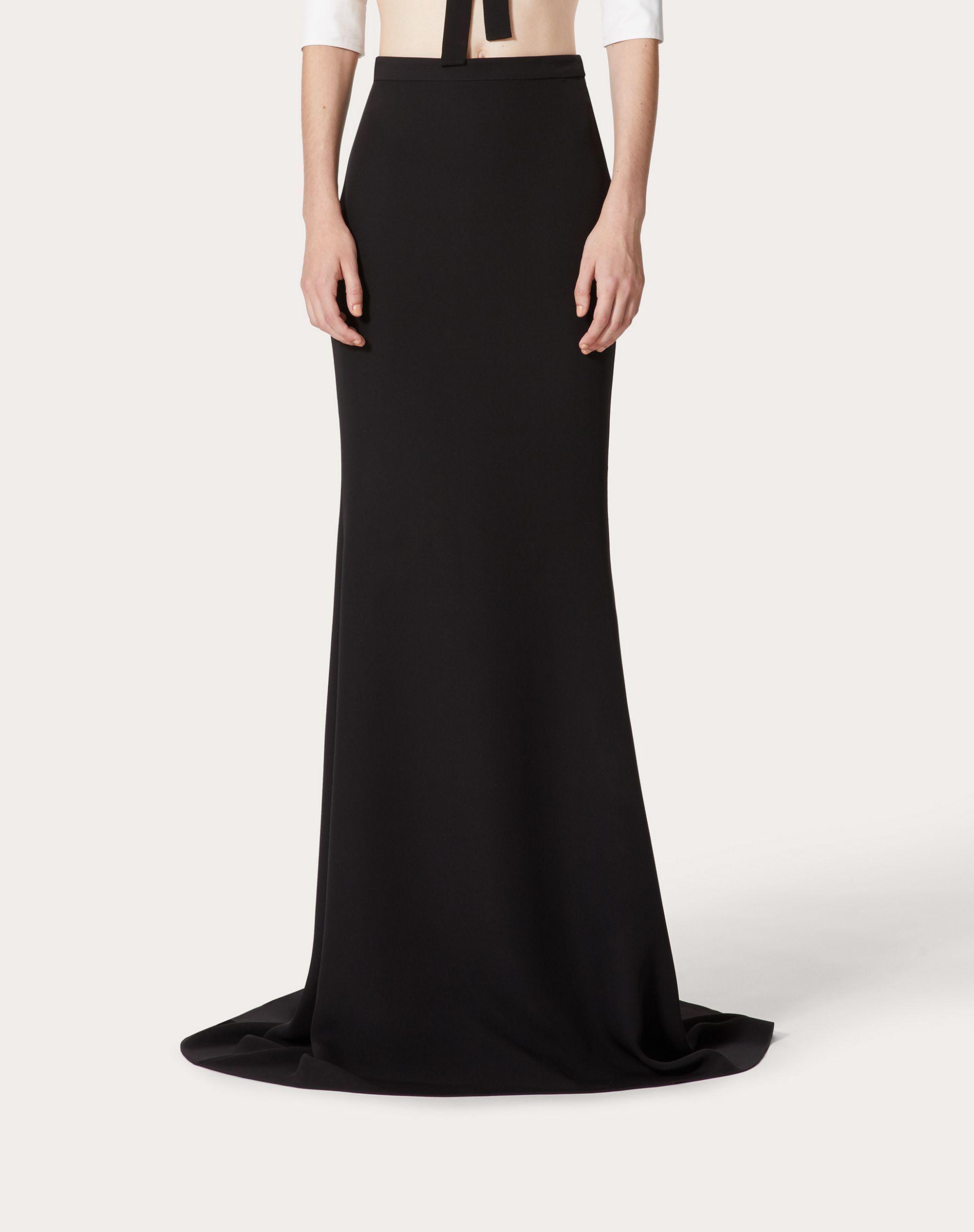 VALENTINO Silk Maxi Skirt In Black Product Image