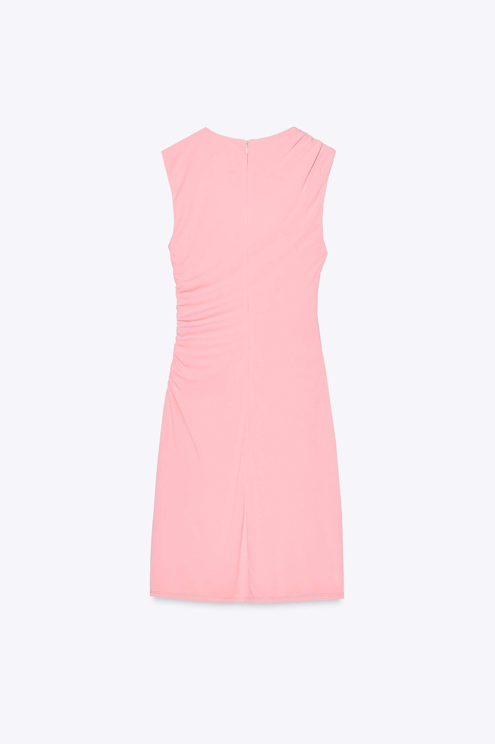 SHORT DRESS WITH RUCHING Product Image