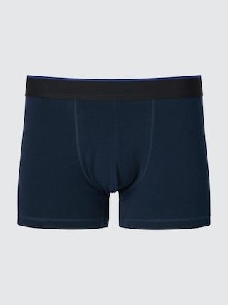 Mens Cotton Low Rise Boxer Briefs with Odor Control Navy 2XL UNIQLO US Product Image