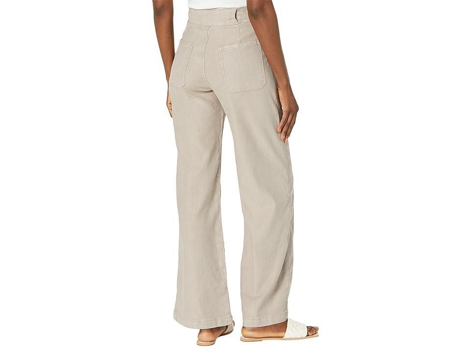 Hudson Jeans Tie Waist Wide Leg Trousers (Moonrock) Women's Clothing Product Image