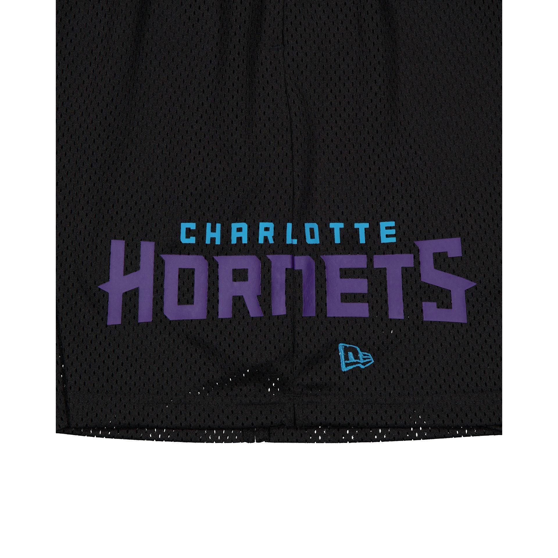 Charlotte Hornets Mesh Black Shorts Male Product Image
