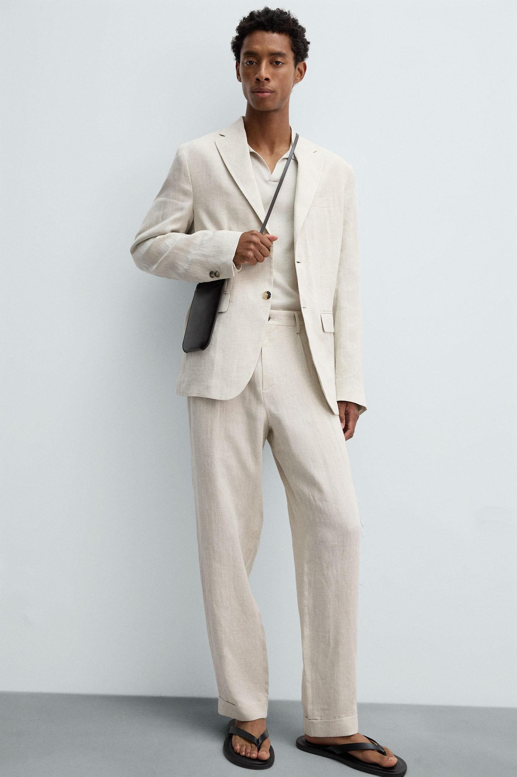 100% LINEN SUIT PANTS Product Image