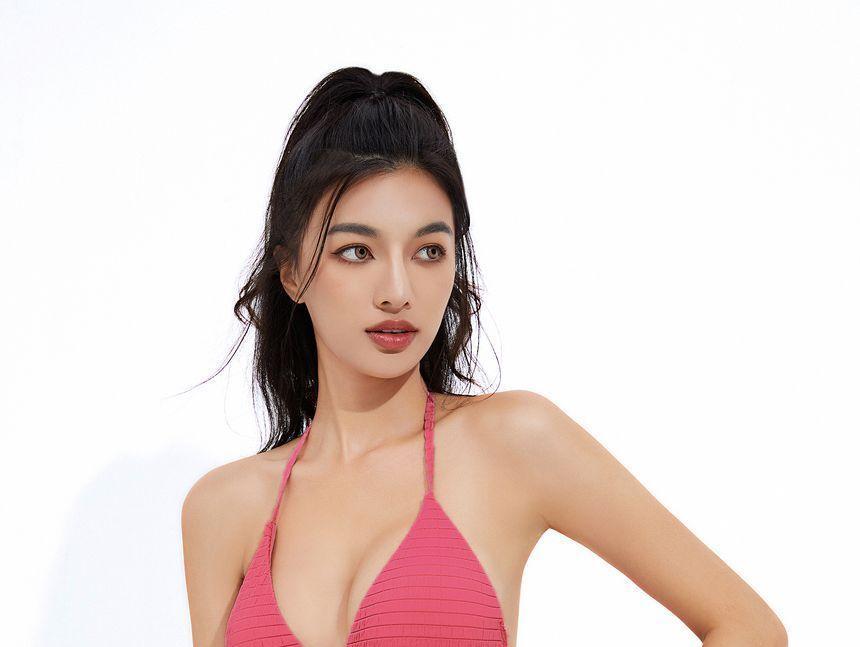 Shirred Halter Lace-Up Bikini Set Product Image