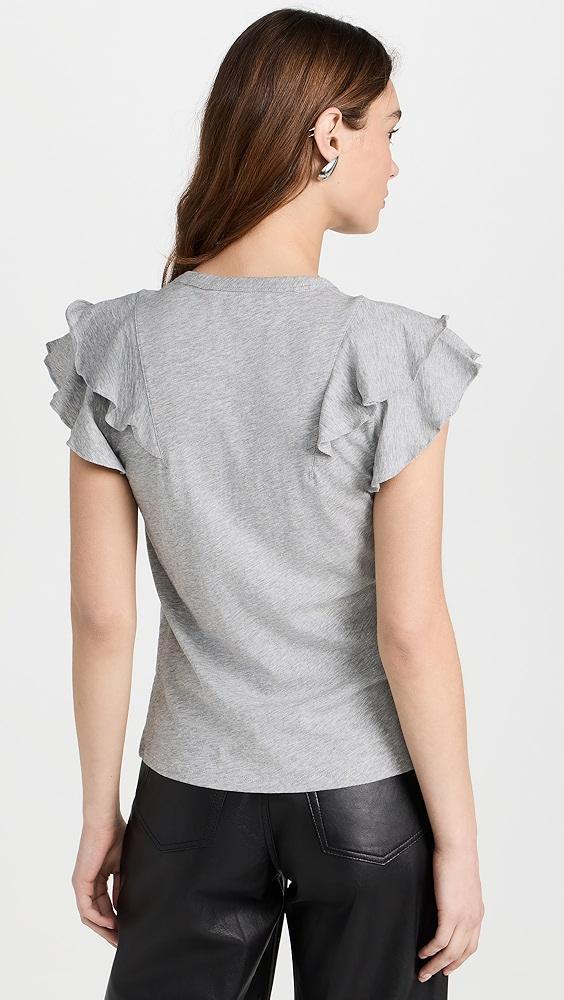 Veronica Beard Jean Bea Short Sleeve Ruffle Tee | Shopbop Product Image