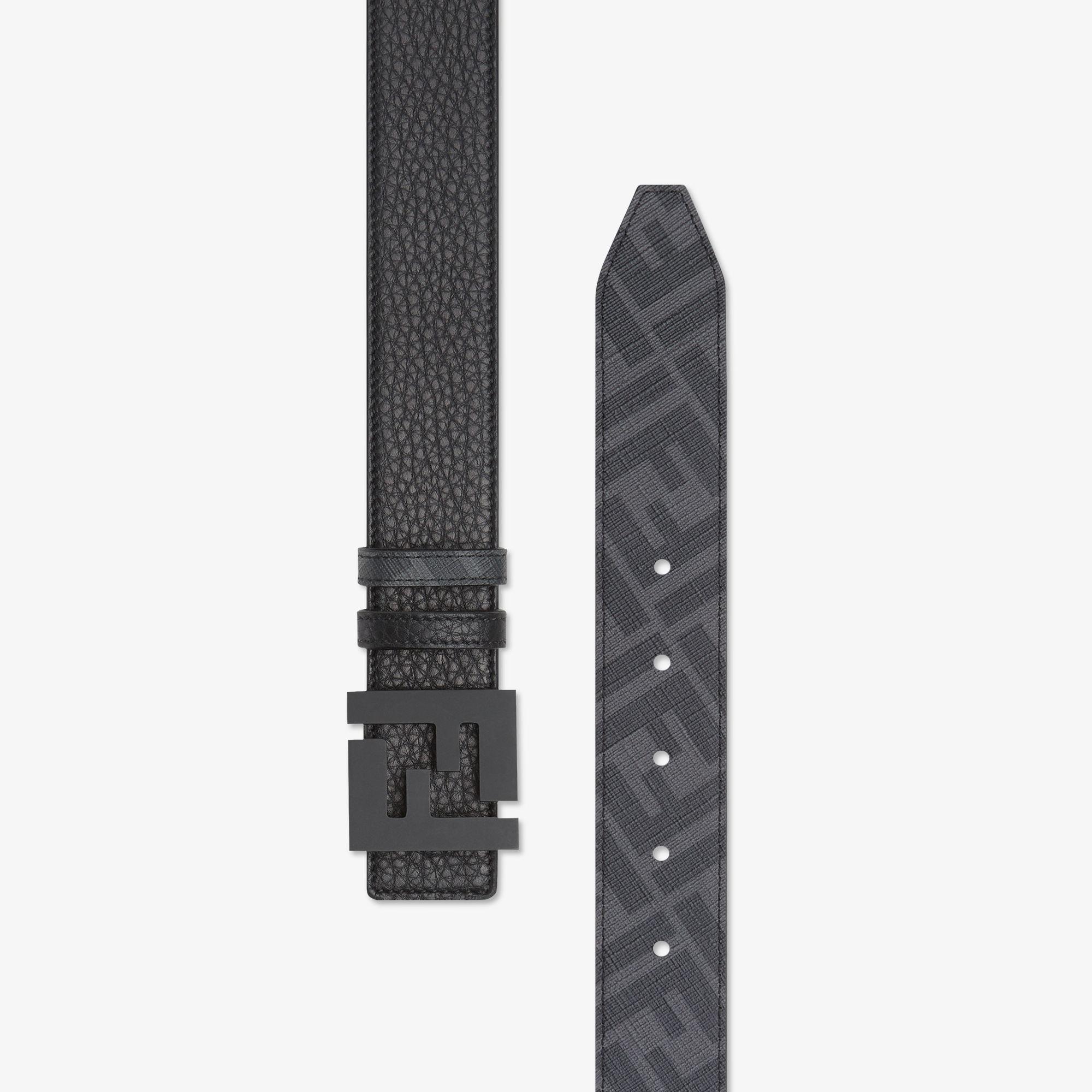 FF BeltBlack leather reversible belt Product Image