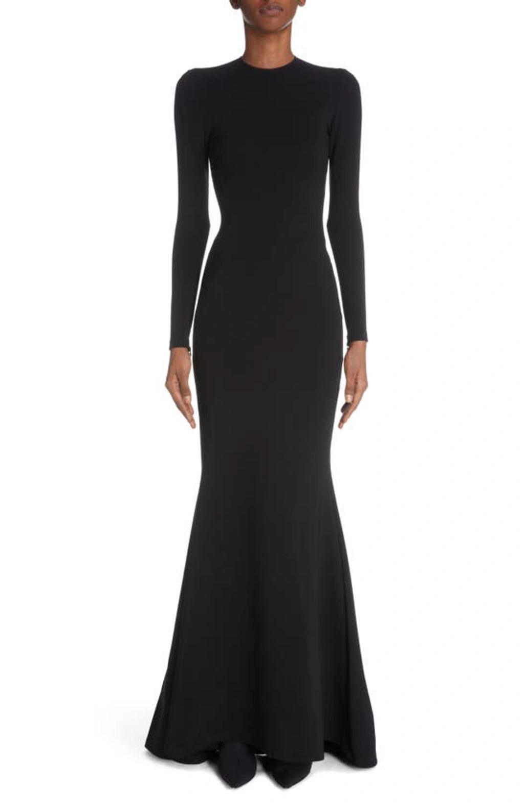 BALENCIAGA Jersey Gown In Black Product Image