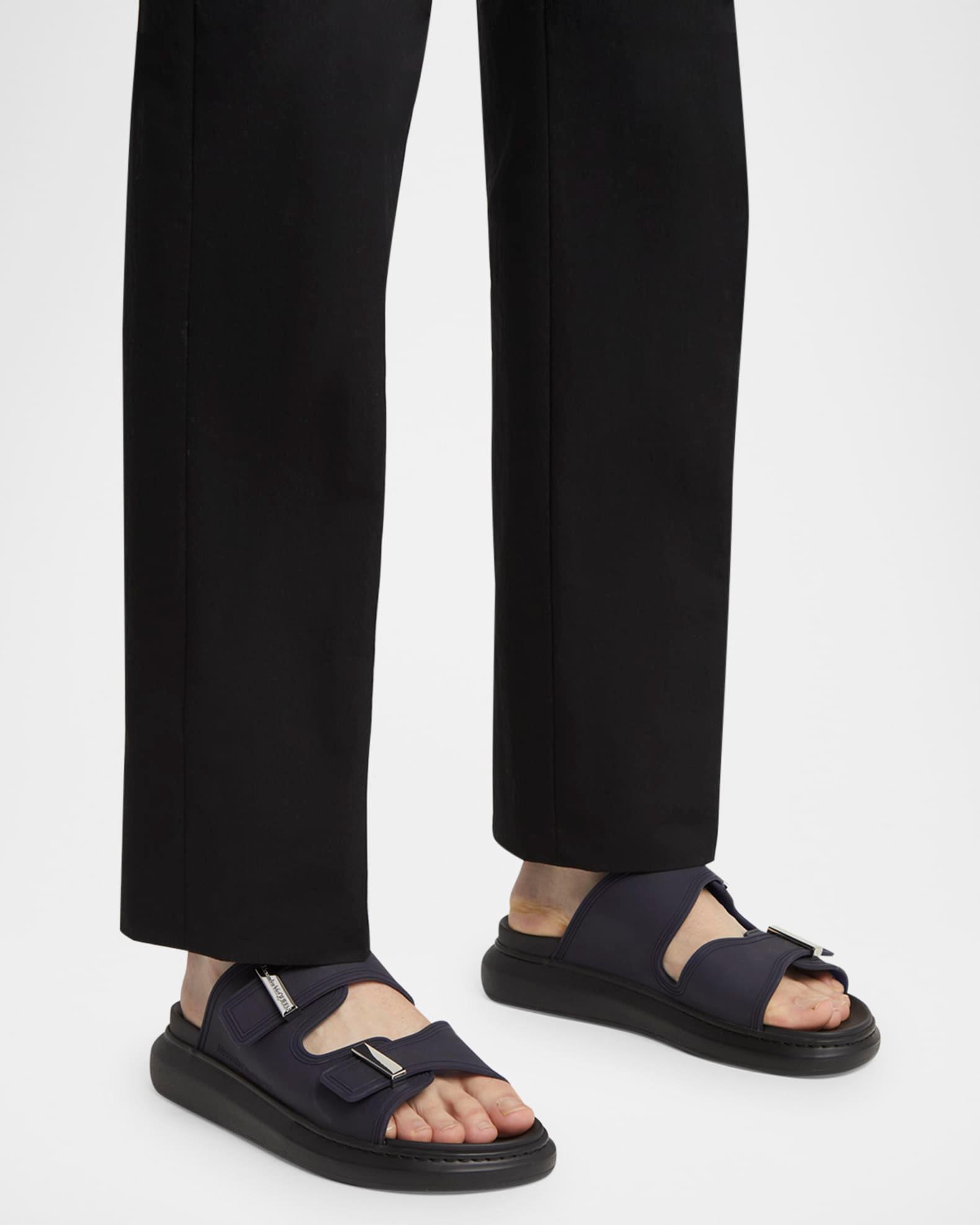 Men's Rubber Double-Buckle Sandals Product Image