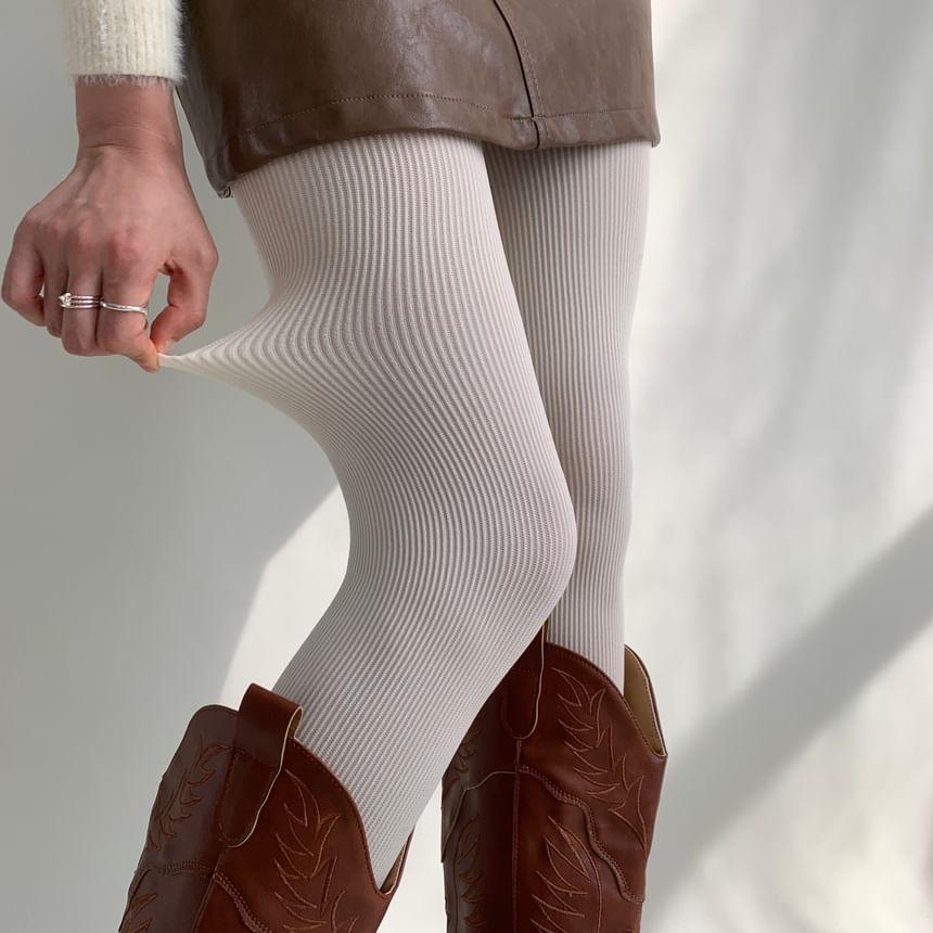 Plain Ribbed Tights Product Image